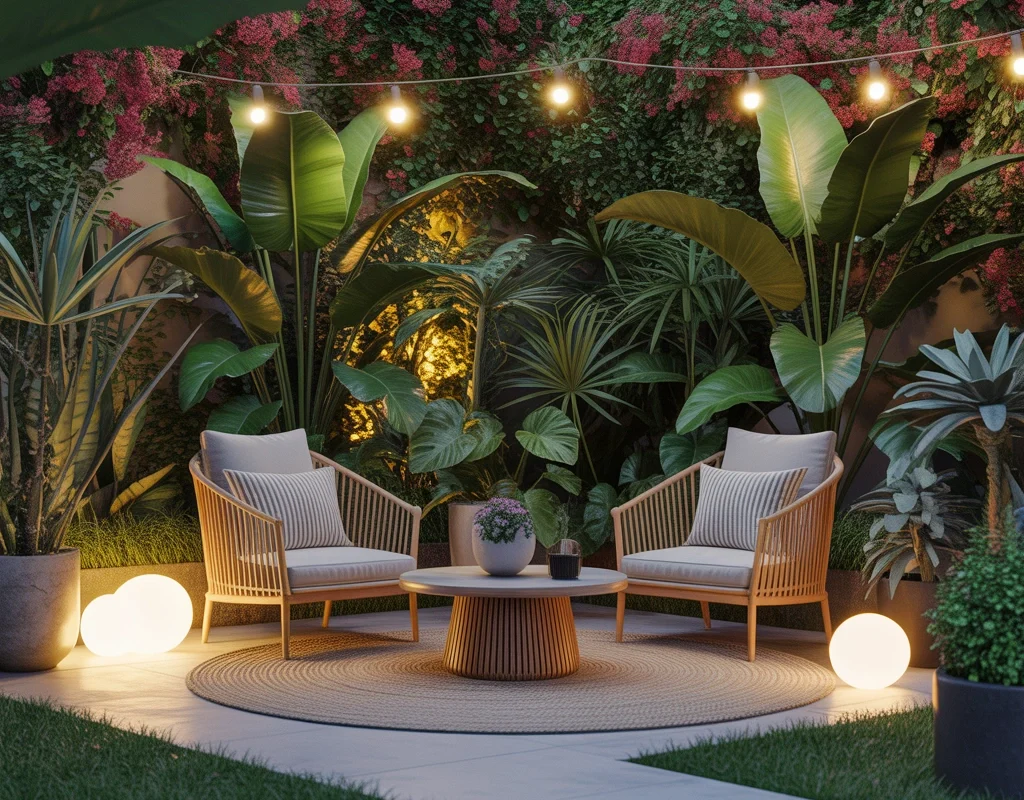 Create a Cozy Garden Seating Area Surrounded by Plants