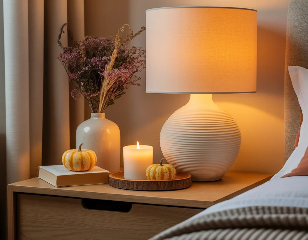Create a Fall Inspired Nightstand Arrangement