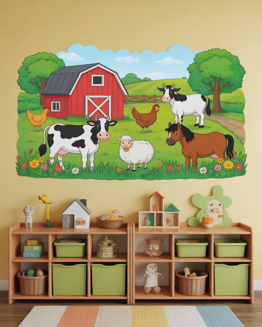 Create a Farm Animal Learning Wall