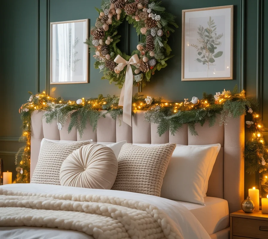 Create a Festive Accent Wall Behind Your Bed