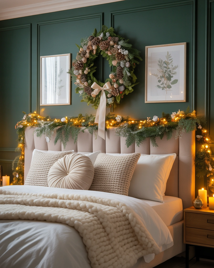 Create a Festive Accent Wall Behind Your Bed