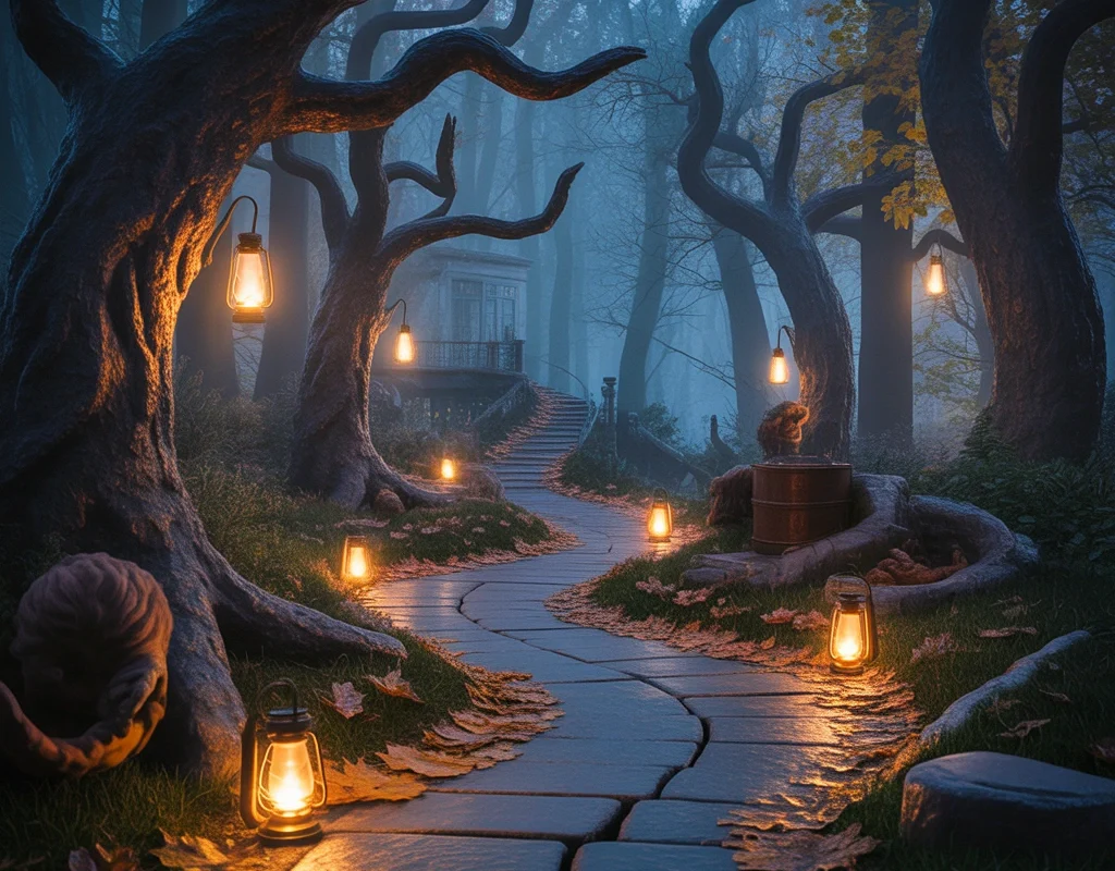 Create a Forbidden Forest Halloween Scene