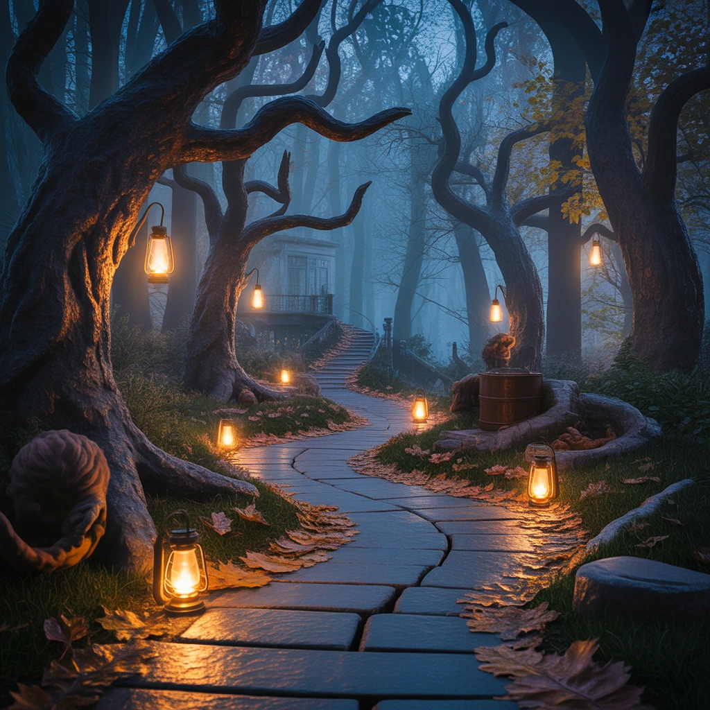 Create a Forbidden Forest Halloween Scene