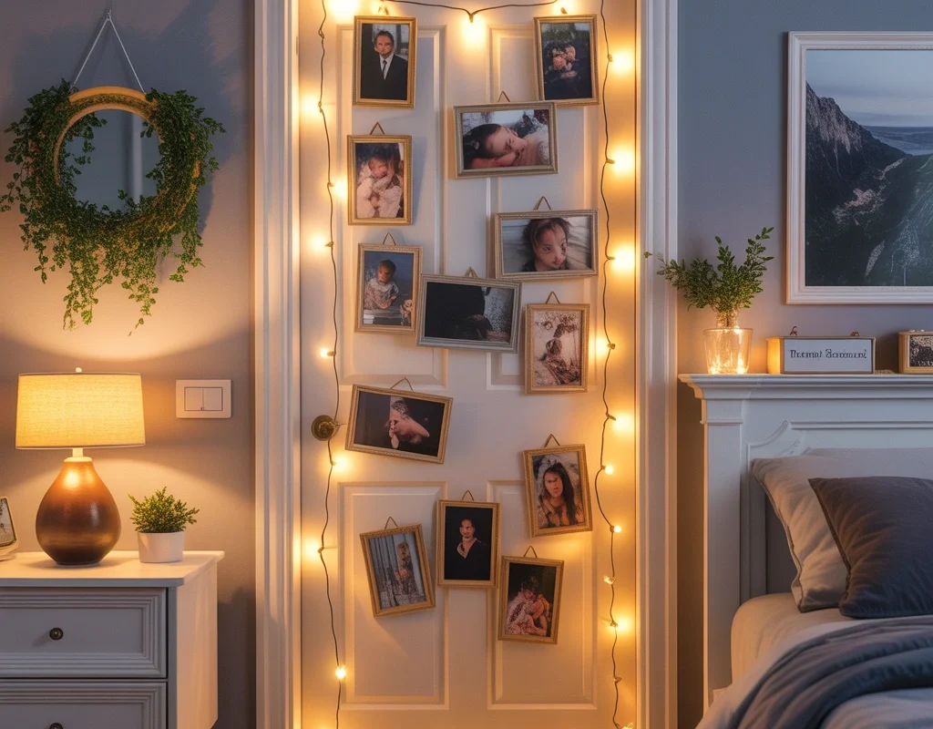 Create a Gallery Style Bedroom Door With Photos and Memories