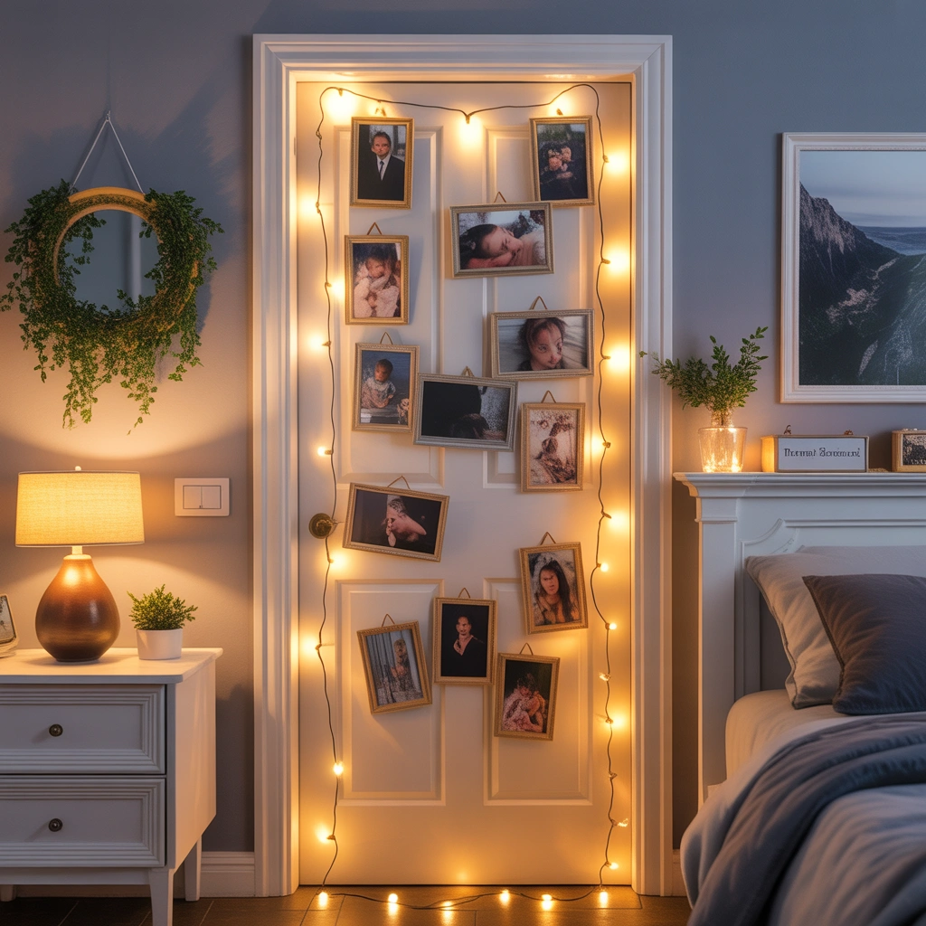 Create a Gallery Style Bedroom Door With Photos and Memories