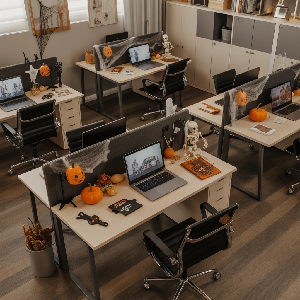 Create a Halloween Themed Employee Workstation Zone