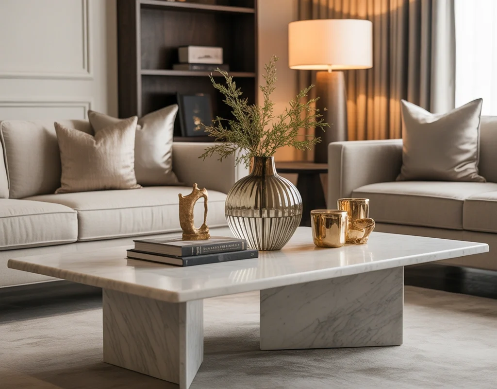Create a Luxury Hotel Inspired Living Room Table Look