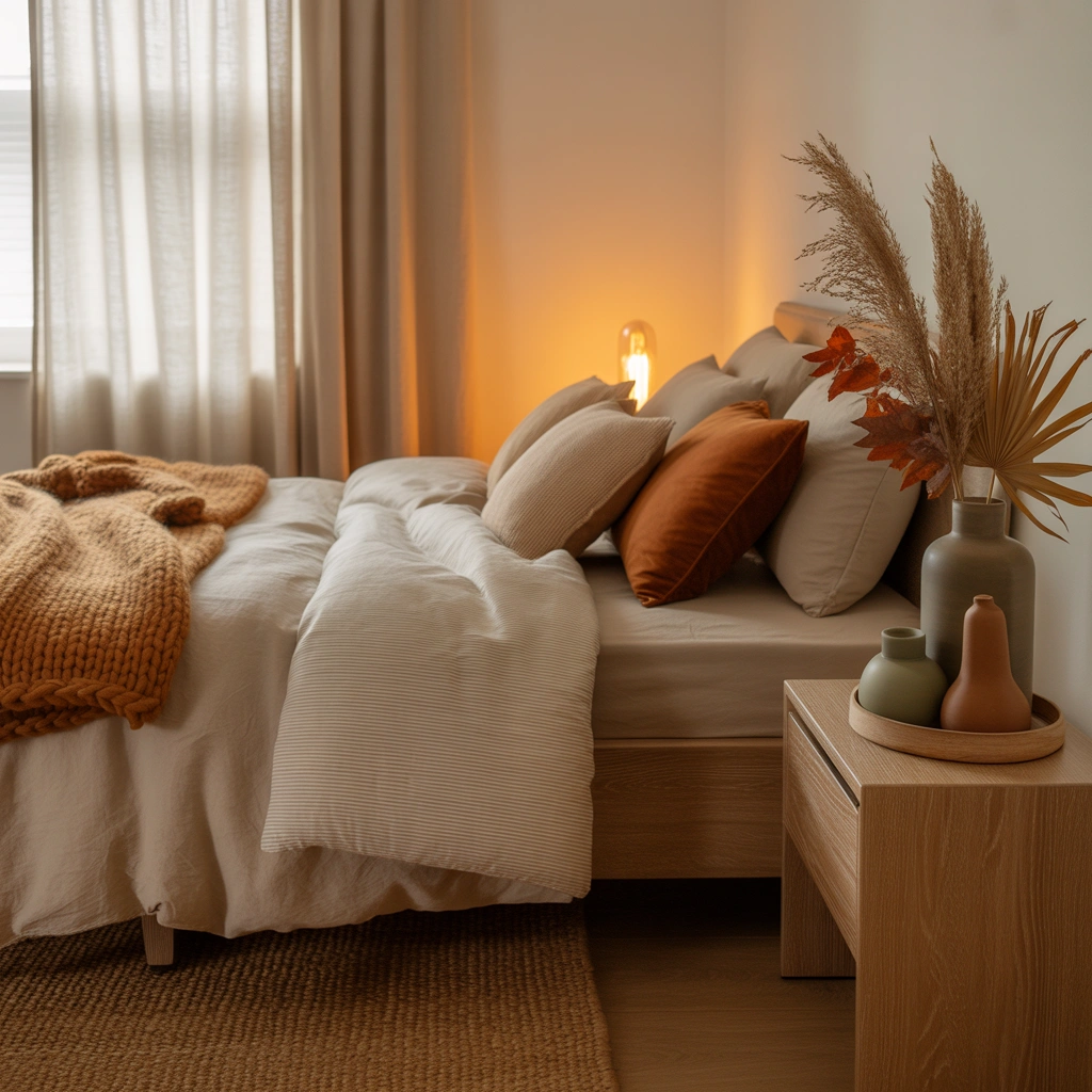 Create a Minimal Yet Elegant Fall Bedroom Style