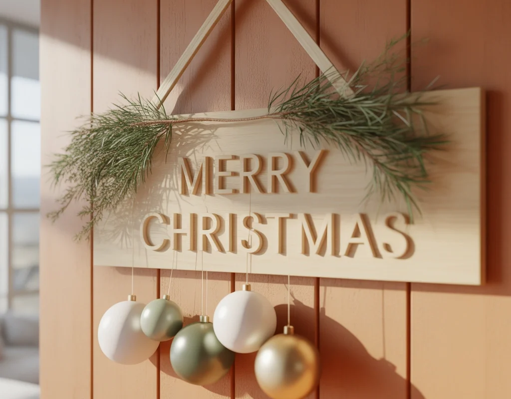 Create a Minimalist Christmas Board Decoration for a Modern Home