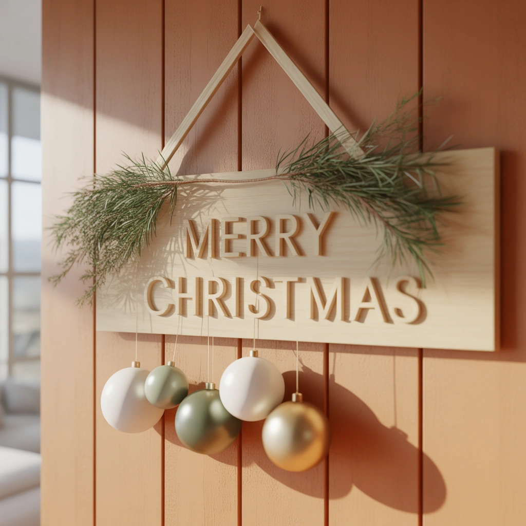 Create a Minimalist Christmas Board Decoration for a Modern Home
