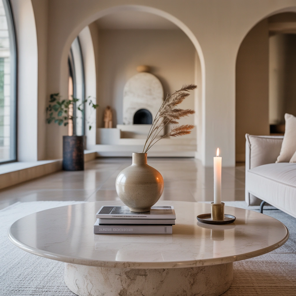 Create a Minimalist Living Room Table Arrangement