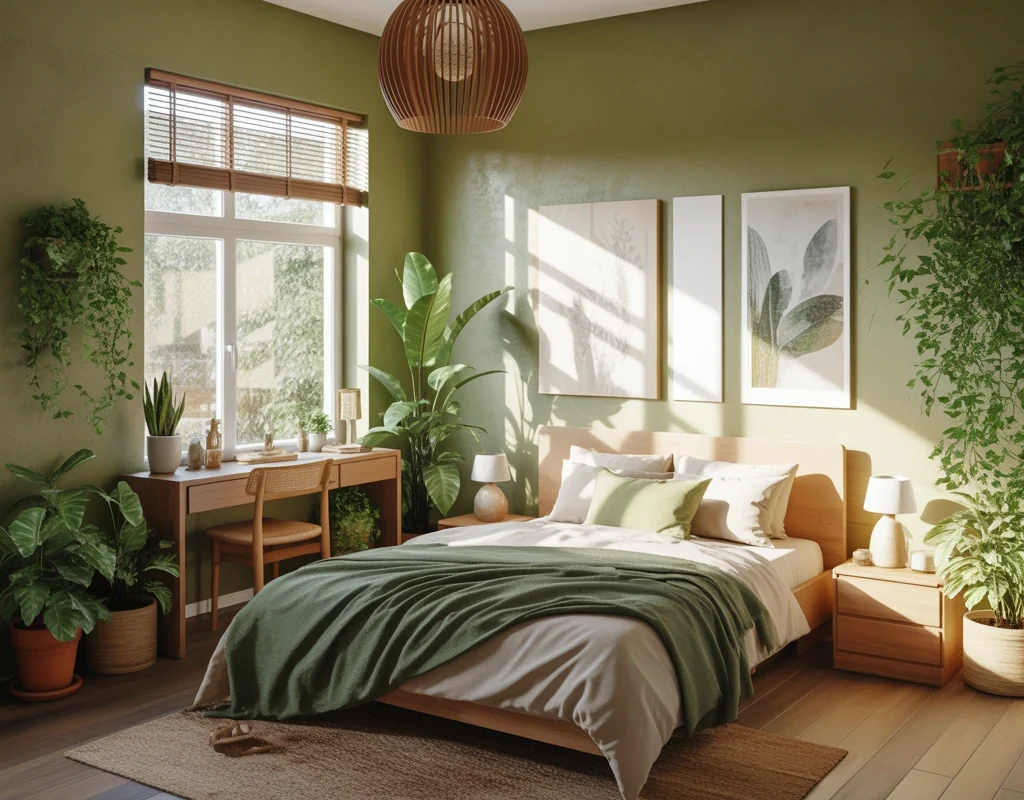 Create a Nature Inspired Bedroom With Plants and Earthy Elements