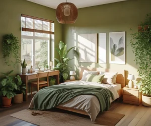 Create a Nature Inspired Bedroom With Plants and Earthy Elements