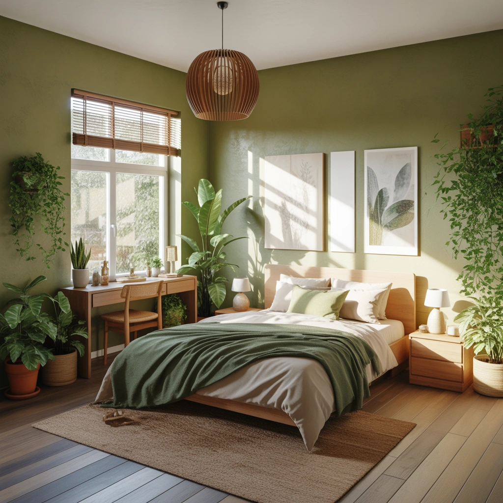 Create a Nature Inspired Bedroom With Plants and Earthy Elements