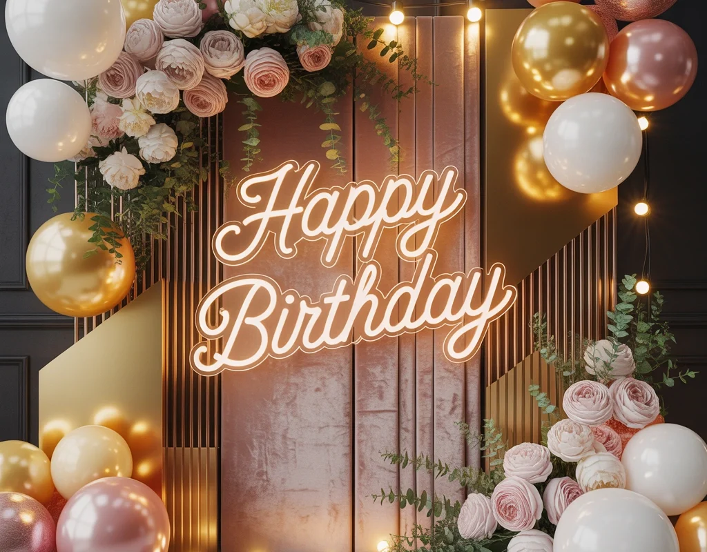 Create a Personalized Birthday Neon Sign Wall