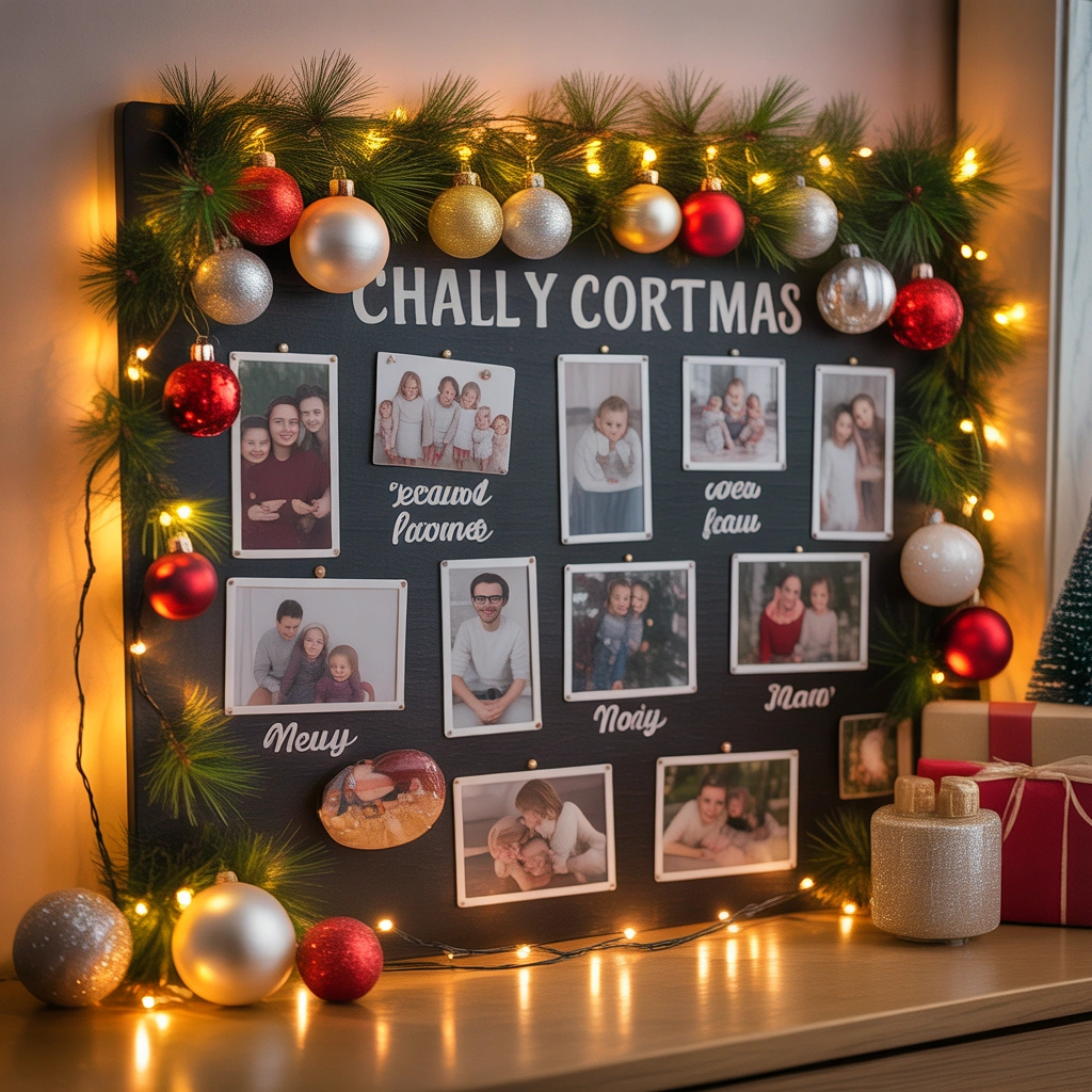 Create a Personalized Christmas Board Decoration With Family Names and Special Messages