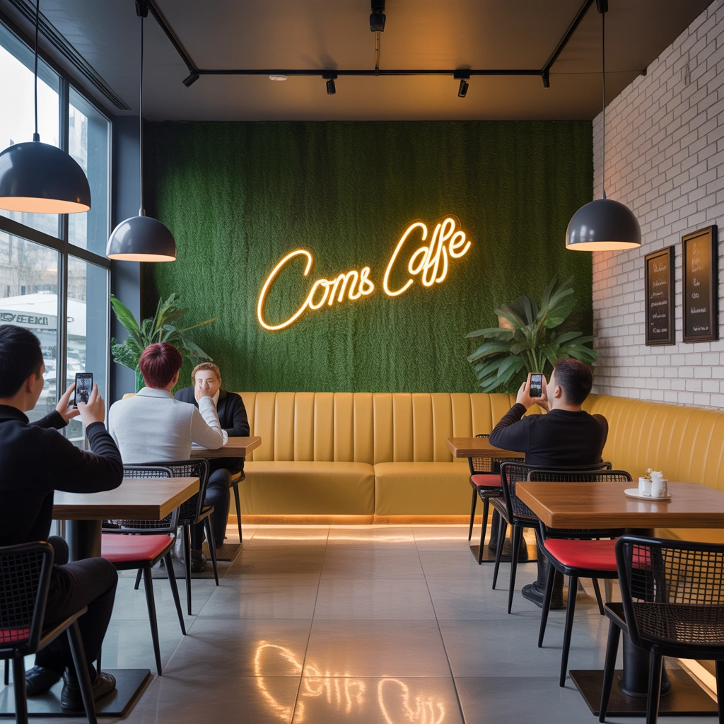 Create a Restaurant or Cafe Grass Wall Design