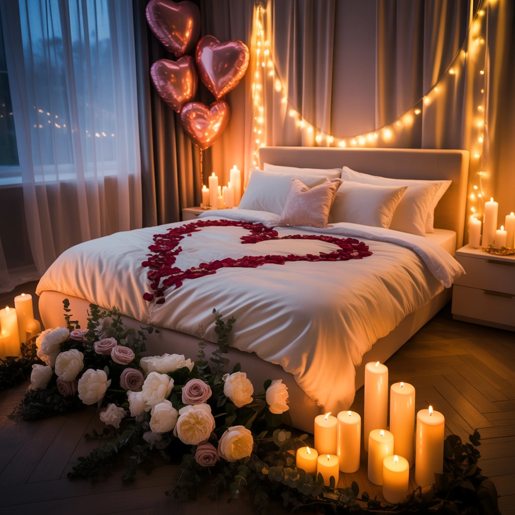 Create a Romantic Bedroom Anniversary Decoration