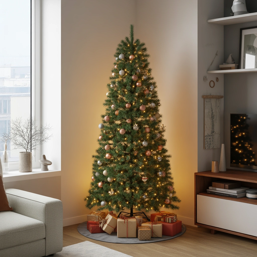 Create a Small Space Apartment Friendly Slim Christmas Tree