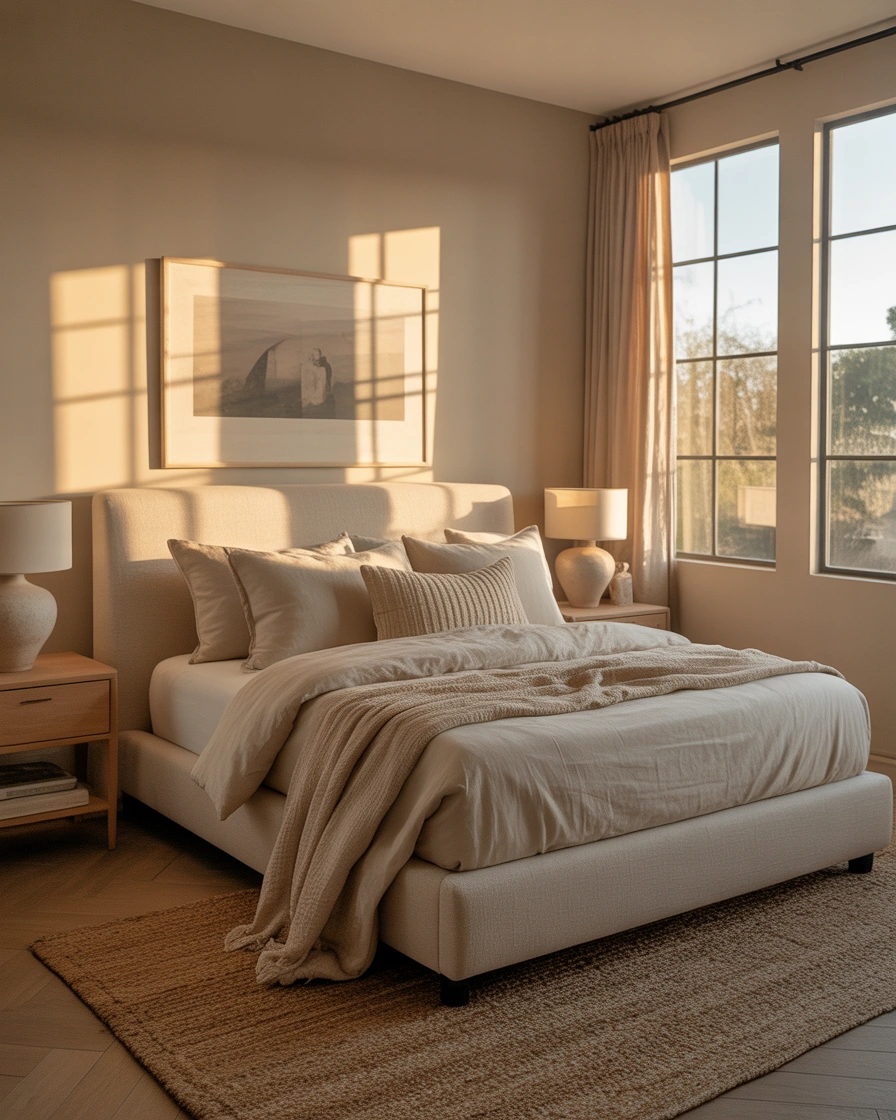Create a Soft Neutral Bedroom With Timeless Elegance