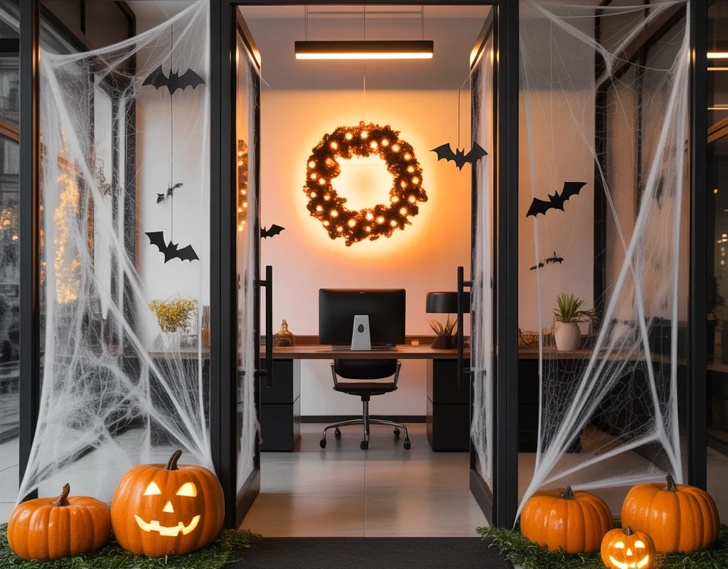 Create a Spooky Halloween Office Entrance