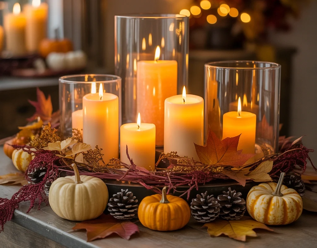 Create a Thanksgiving Candle Decoration Display