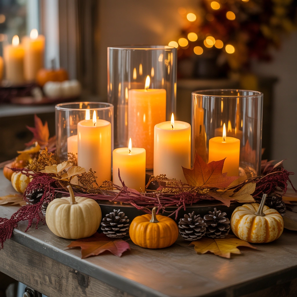 Create a Thanksgiving Candle Decoration Display
