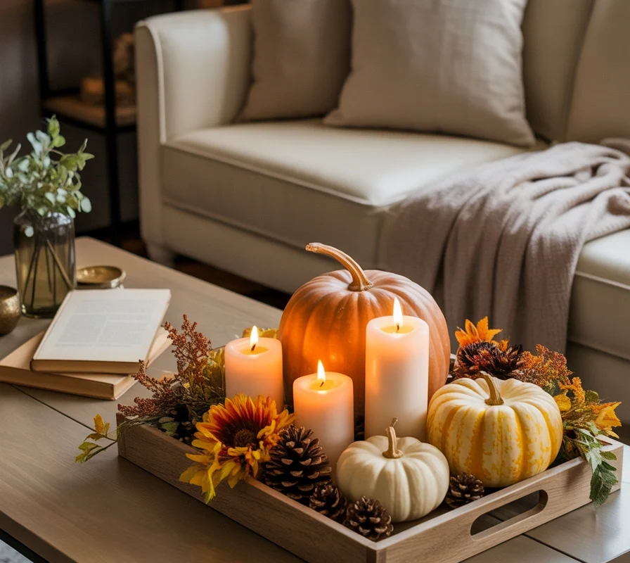 Create a Thanksgiving Inspired Coffee Table Display