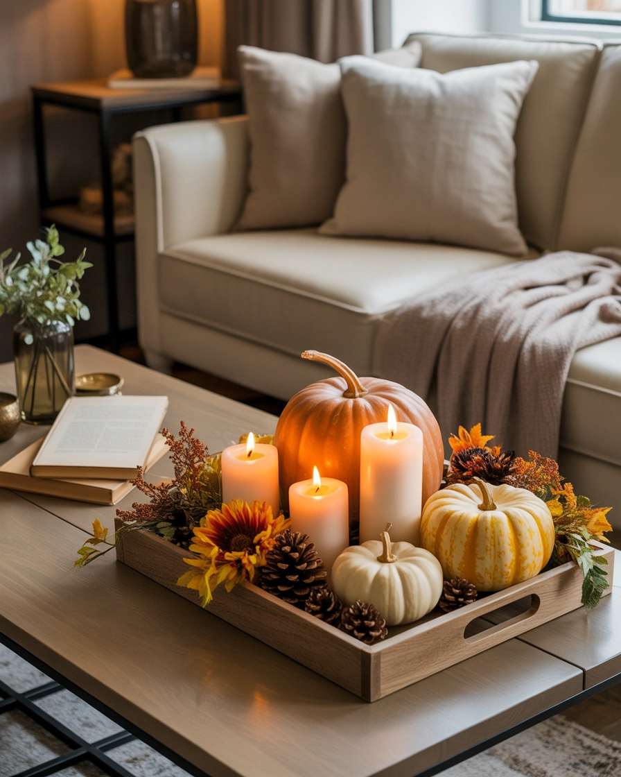 Create a Thanksgiving Inspired Coffee Table Display