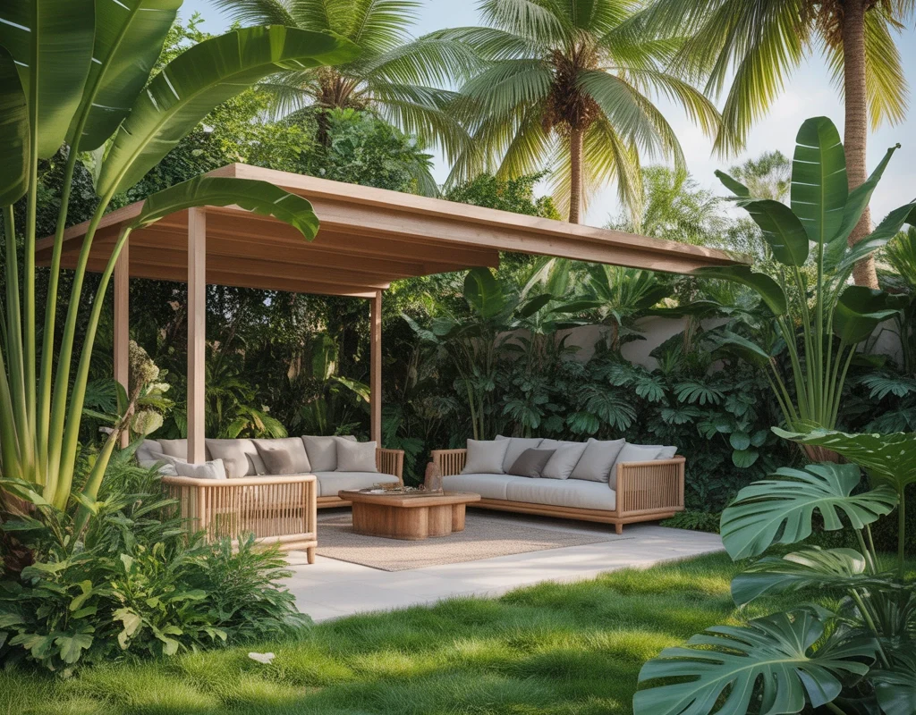 Create a Tropical Garden Theme With Large Green Plants