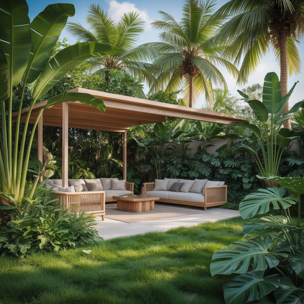 Create a Tropical Garden Theme With Large Green Plants