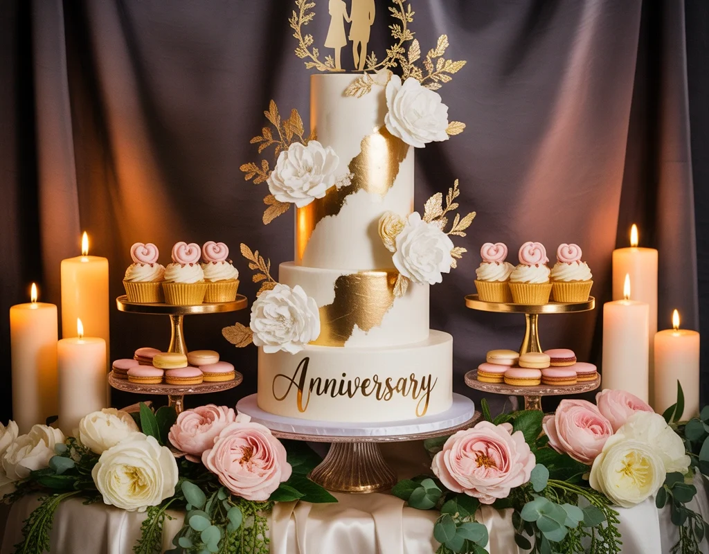Create a Wedding Anniversary Dessert and Cake Decoration Area