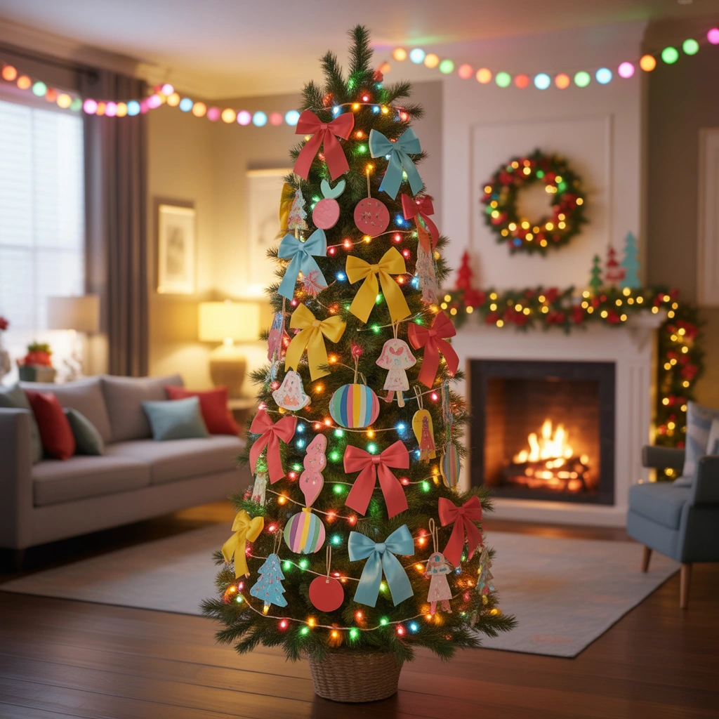 Create a Whimsical Slim Christmas Tree for a Fun Holiday Look