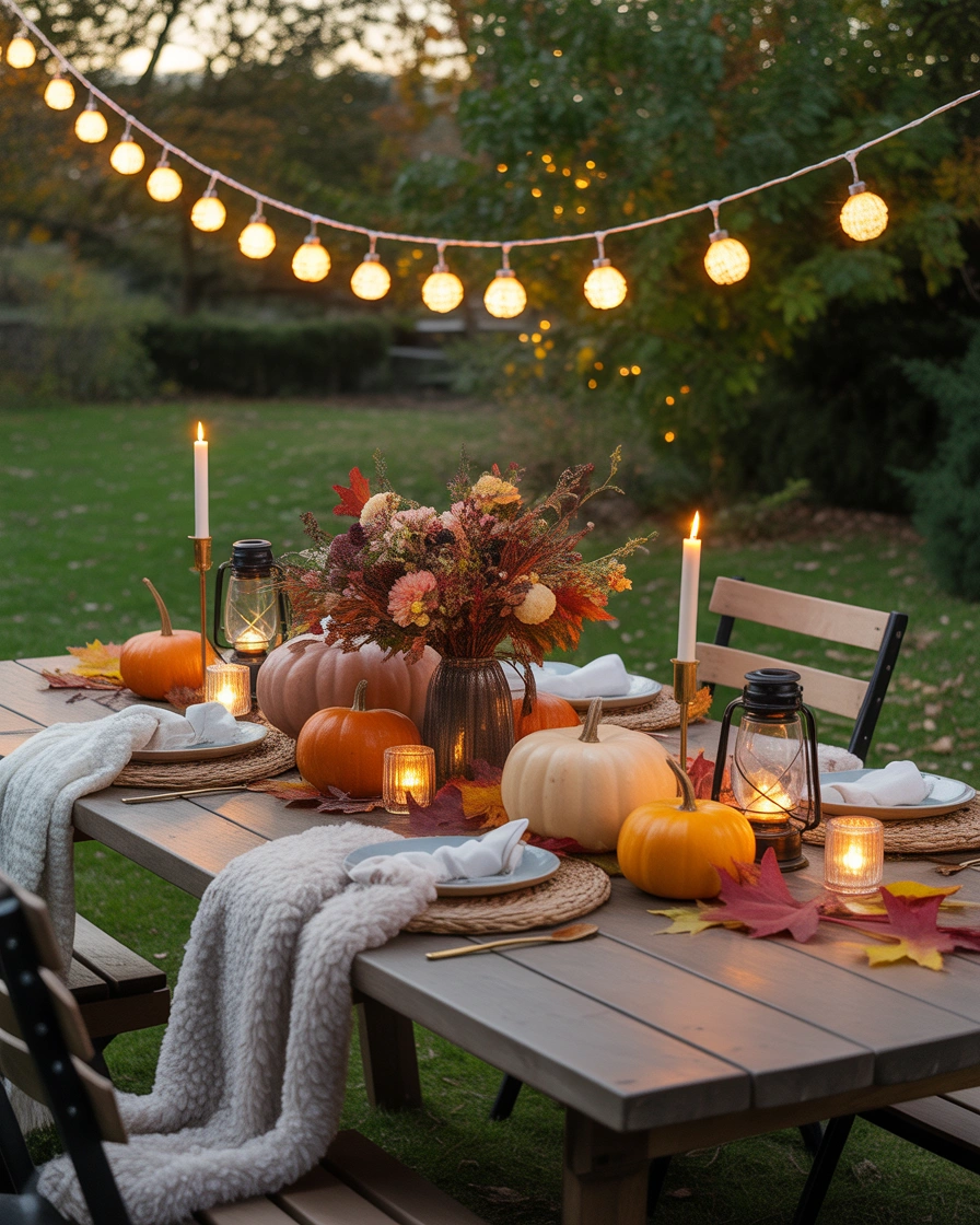 Create an Outdoor Thanksgiving Dining Table Decor for a Fall Celebration