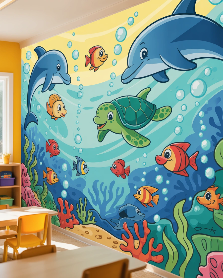 Create an Underwater Adventure Wall
