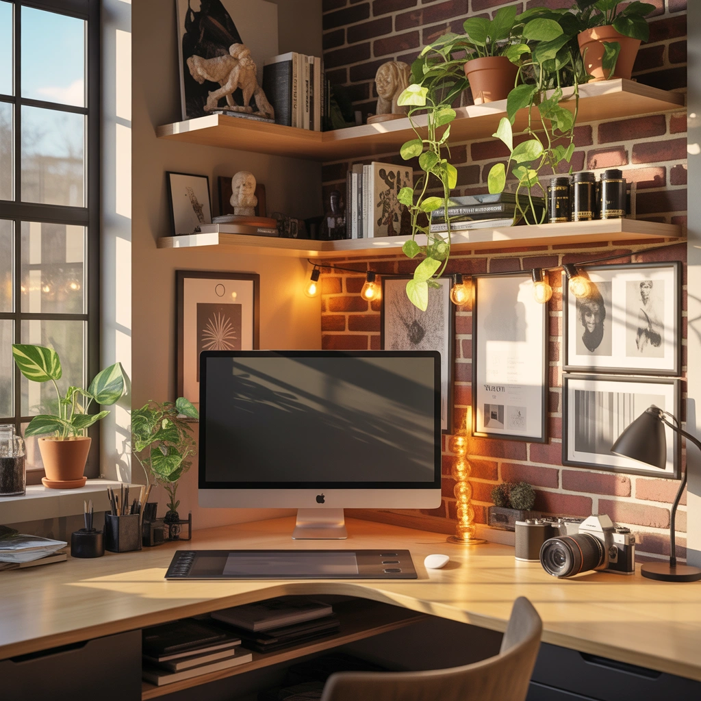 Creative Corner Desk Studio for Artists and Content Creators