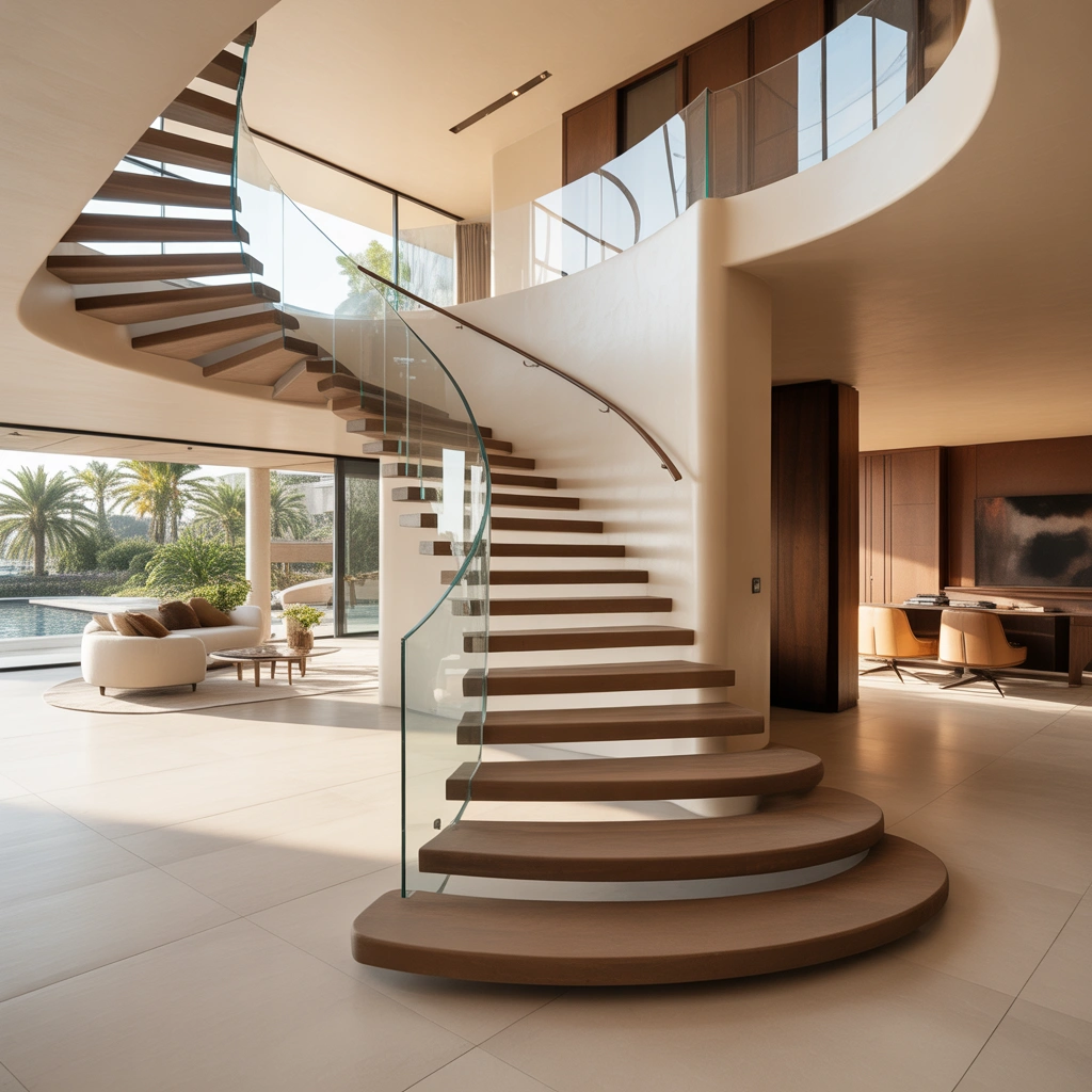 Curved Wall Staircase Design