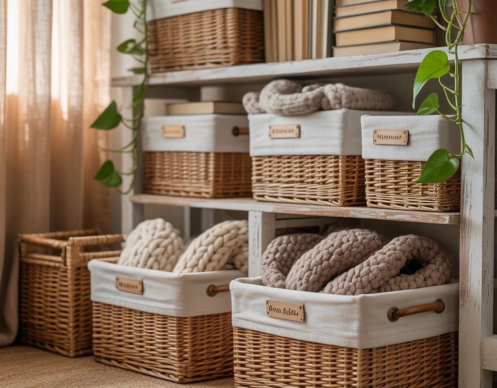 DIY Dollar Store Decorative Storage Baskets for Organized Spaces