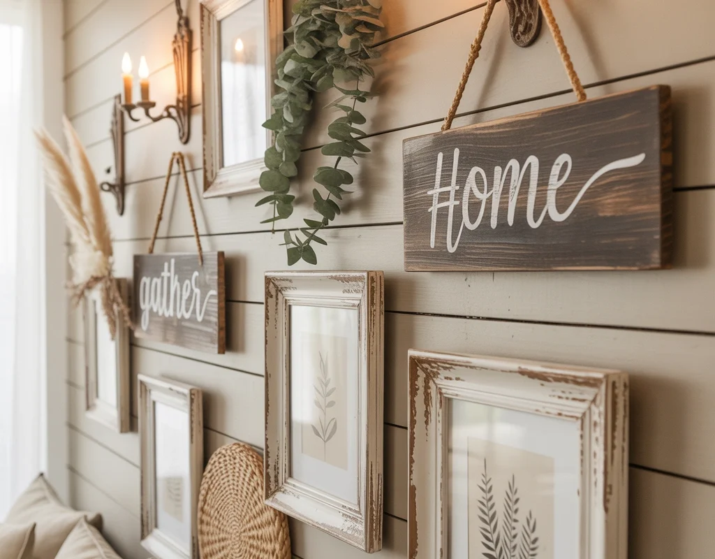 DIY Dollar Store Farmhouse Wall Decor for a Warm and Rustic Look