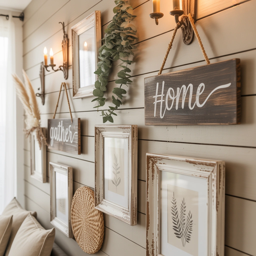 DIY Dollar Store Farmhouse Wall Decor for a Warm and Rustic Look
