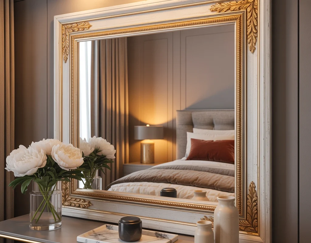 DIY Dollar Store Mirror Makeover for a Luxury Statement Piece