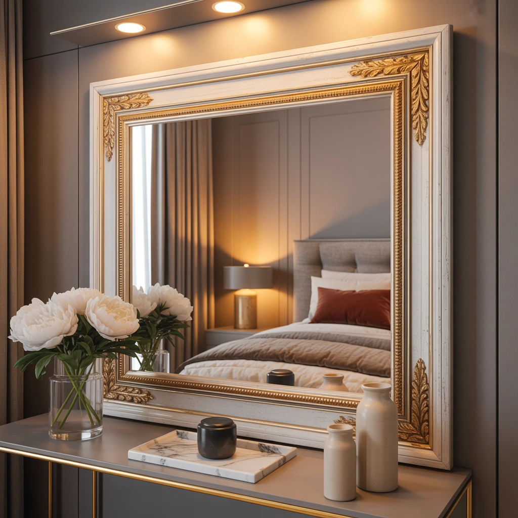 DIY Dollar Store Mirror Makeover for a Luxury Statement Piece