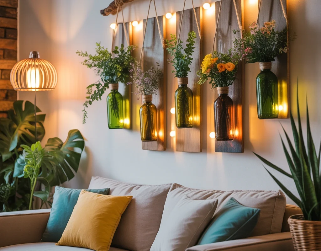 DIY Glass Bottle Wall Hanging Decor for Creative Spaces