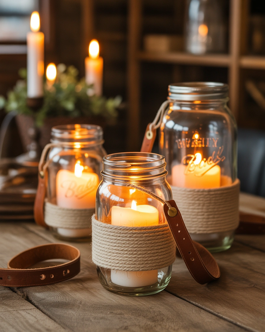 DIY Mason Jar Western Lanterns