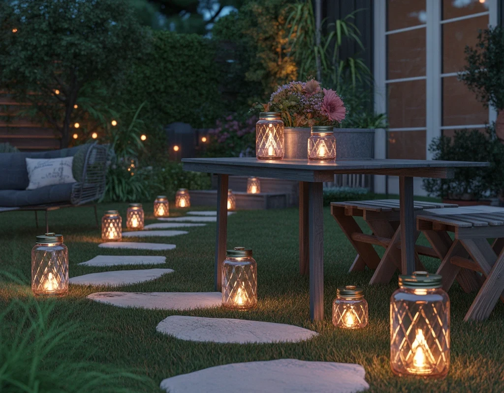 DIY Outdoor Lanterns Using Mason Jars