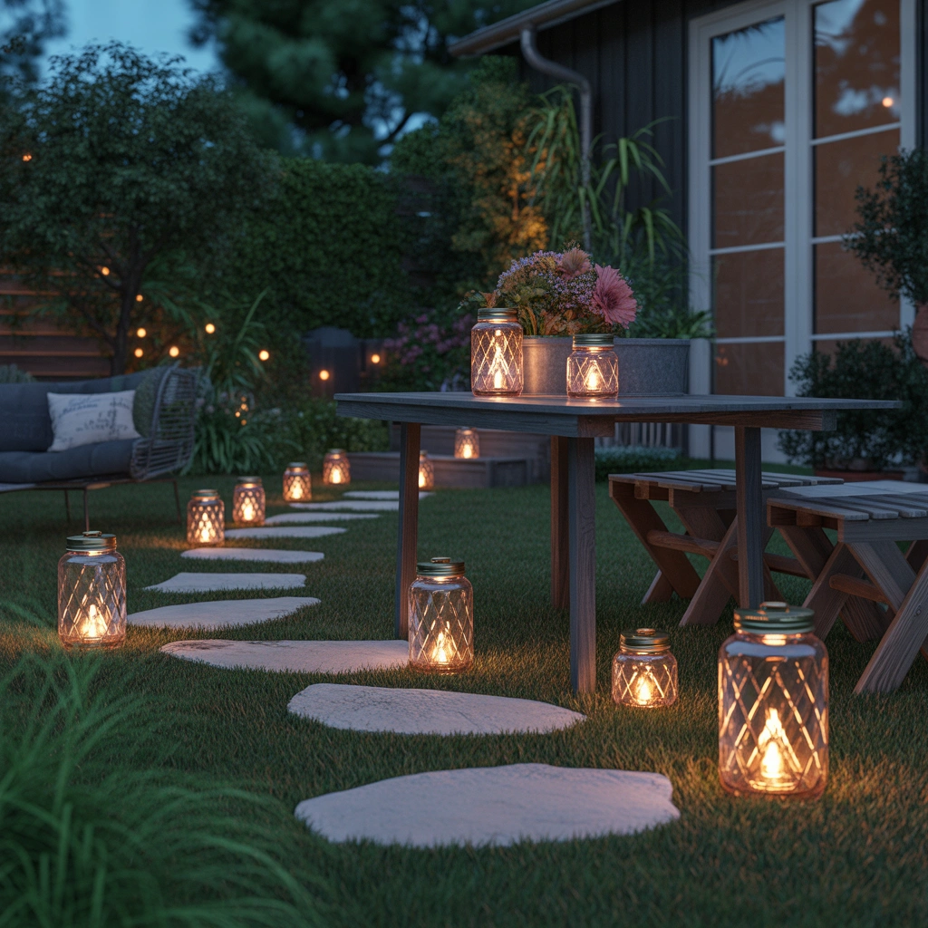 DIY Outdoor Lanterns Using Mason Jars