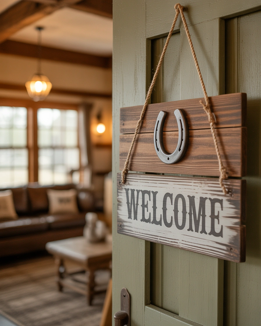 DIY Rustic Wooden Western Welcome Sign