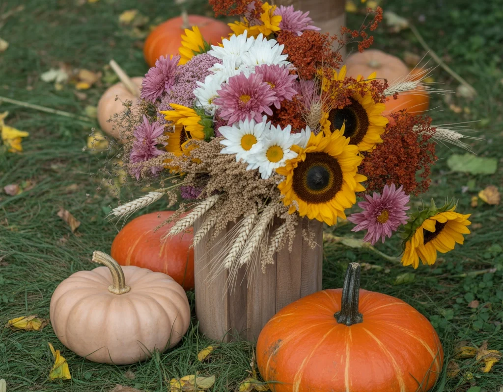 Decorate With Pumpkins and Fall Flowers