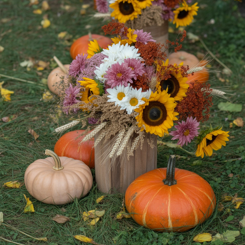 Decorate With Pumpkins and Fall Flowers