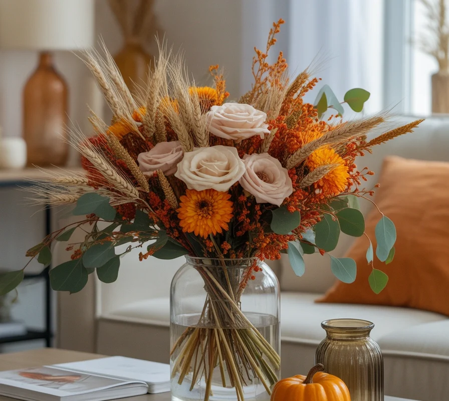 Decorate With Thanksgiving Themed Floral Arrangements